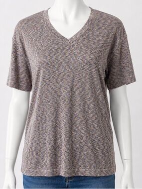 THE COLLECTION | 100% Silk Pullover Shirt Top V-Neck Medium
